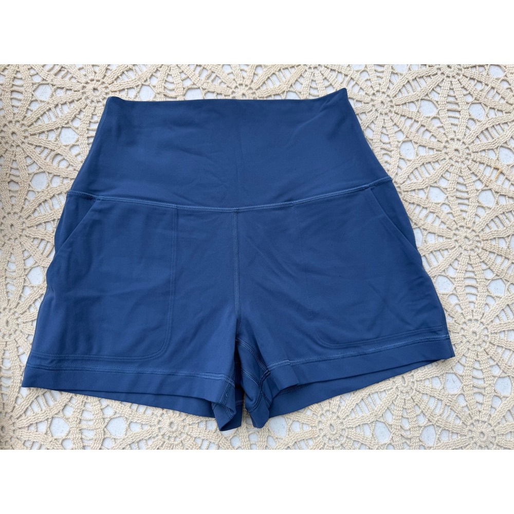 Lululemon Classic Fit Align High-Rise Short 3" Pockets Pitch Blue LW7CQ5S Size 2
